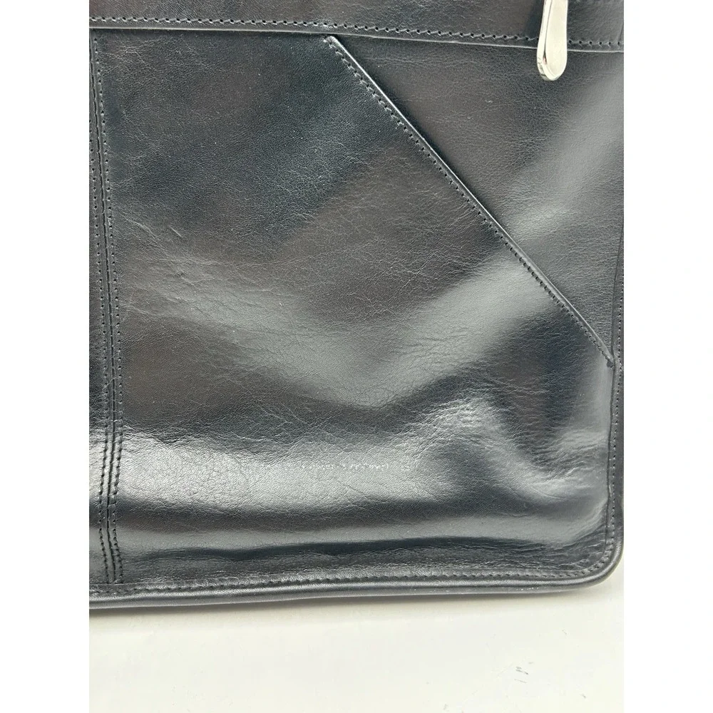 Vintage Wilson's Leather Pelle Studio Black Briefcase Messenger Bag